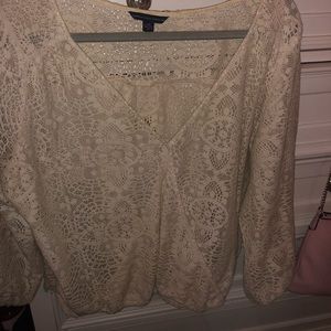 Long sleeve lace blouse